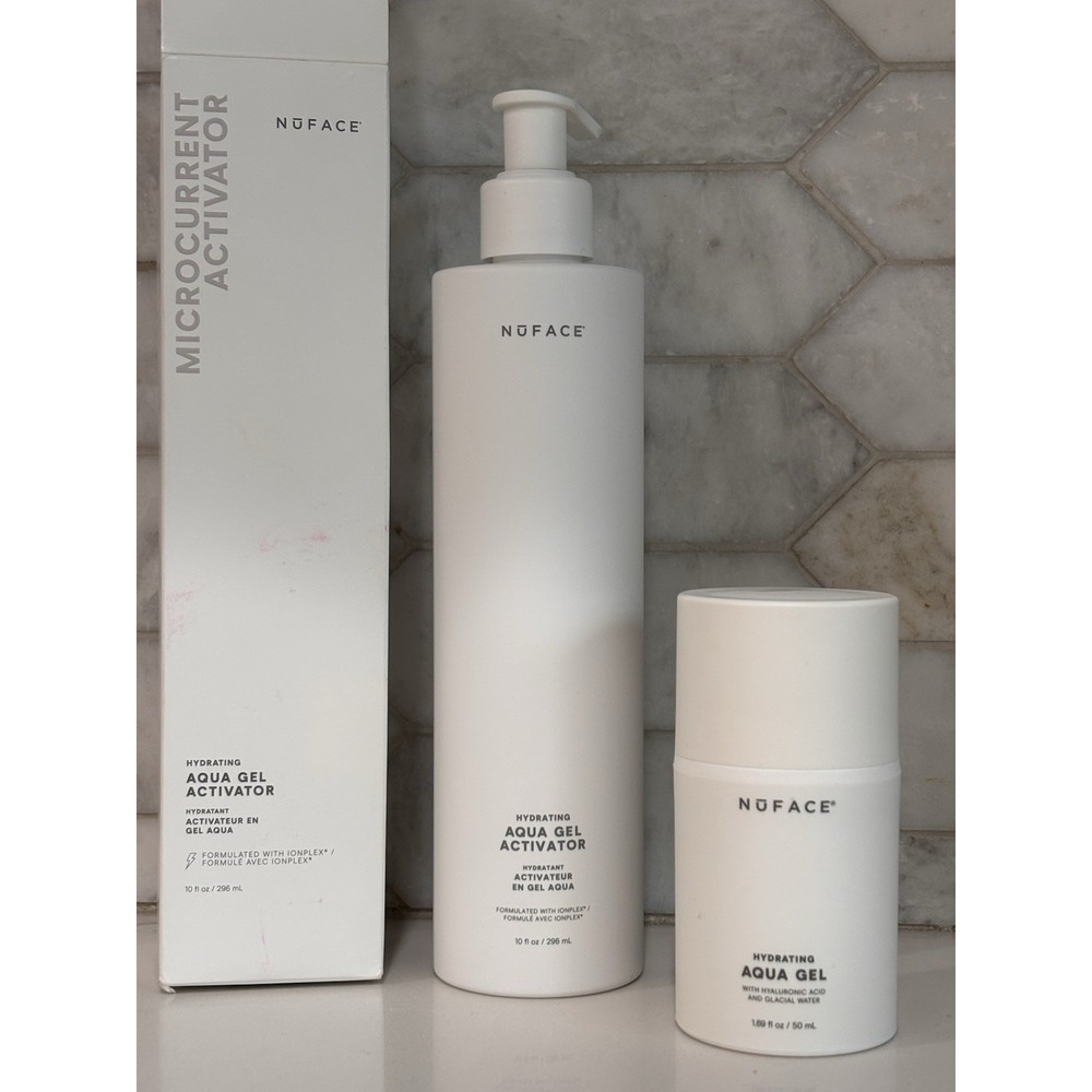 NuFACE Hydrating Aqua Gel Activator Hyaluronic Acid 10 oz/1.69ozExp 05/26 & 9/24